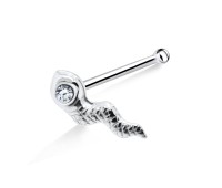 Snake Silver Bone Nose Stud NSKD-79 